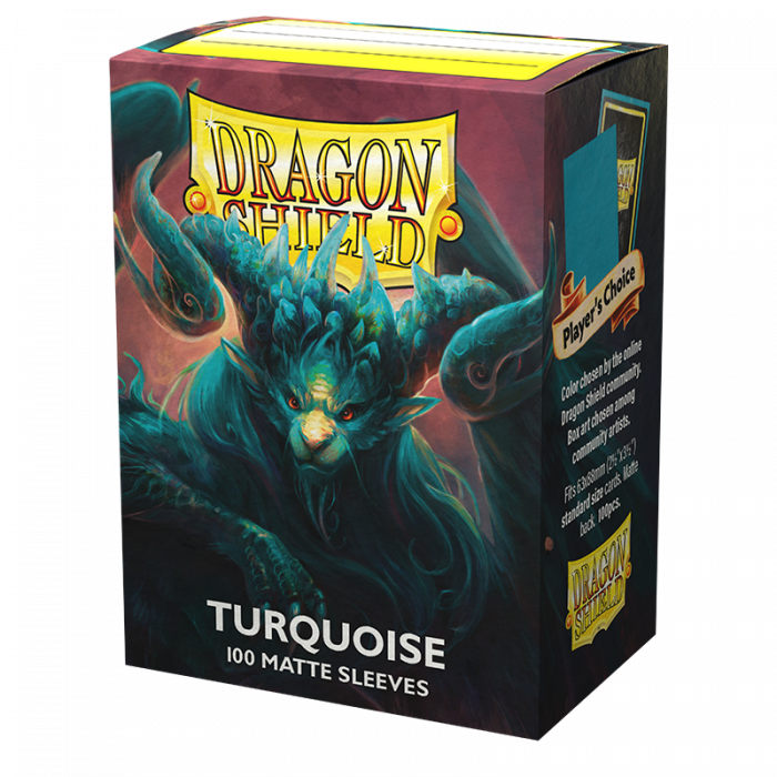 Dragon Shield Standard Card Sleeves - Box 100 - Turquoise Atebeck MATTE