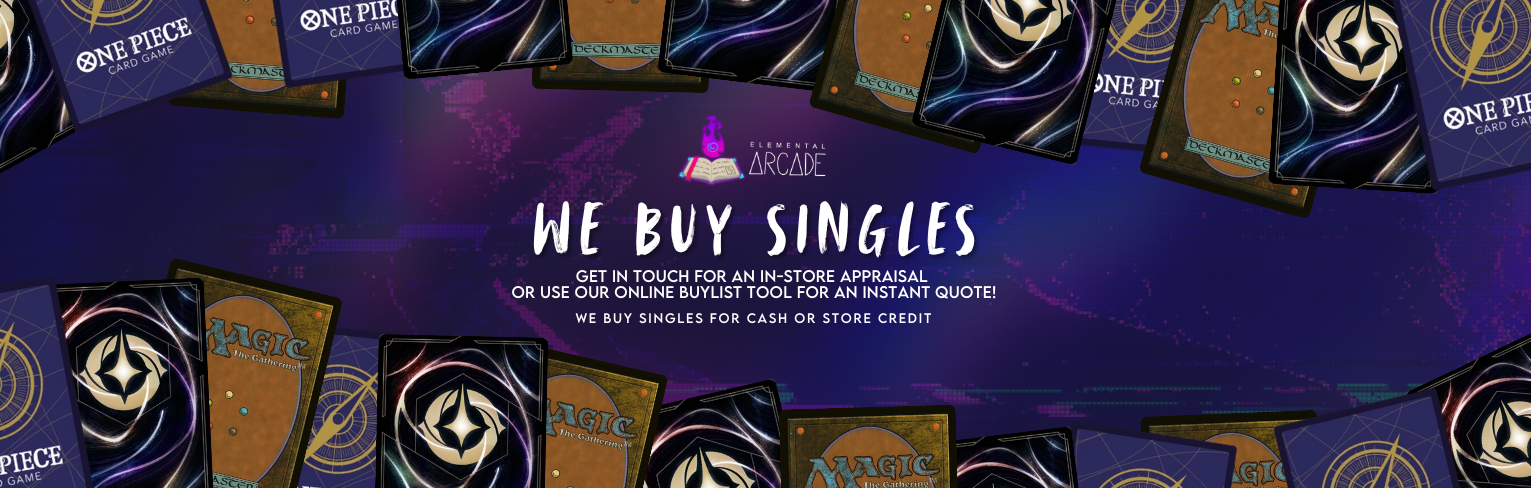 Selling MTG Singles, One Piece Singles & Lorcana Singles Banner
