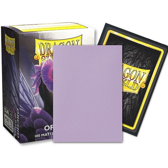 Dragon Shield Standard Card Sleeves - Box 100 - Standard Size Dual Matte Orchid Purple Emme