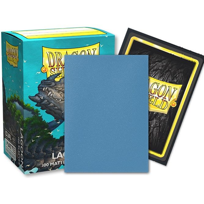 Dragon Shield Standard Card Sleeves - Box 100 - Standard Size Dual Matte Lagoon Blue Saras