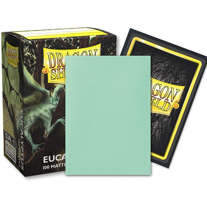 Dragon Shield Standard Card Sleeves - Box 100 - Standard Size Dual Matte Eucalyptus Green Lehel