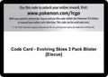 Code Card - Evolving Skies 3 Pack Blister [Eiscue]