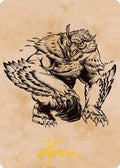 Owlbear (Showcase) Art Card (Gold-Stamped Signature)