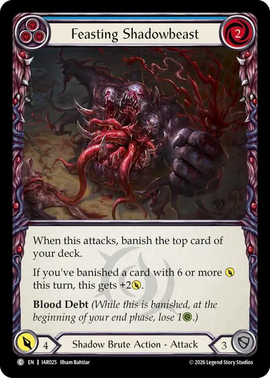 Feasting Shadowbeast (Blue) [Usurp the Shadow Throne]