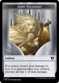 Emblem - Ajani Steadfast // Wizard Double-Sided Token