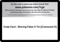 Code Card - Shining Fates V Tin [Cramorant V]