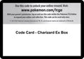 Code Card - Charizard EX Box