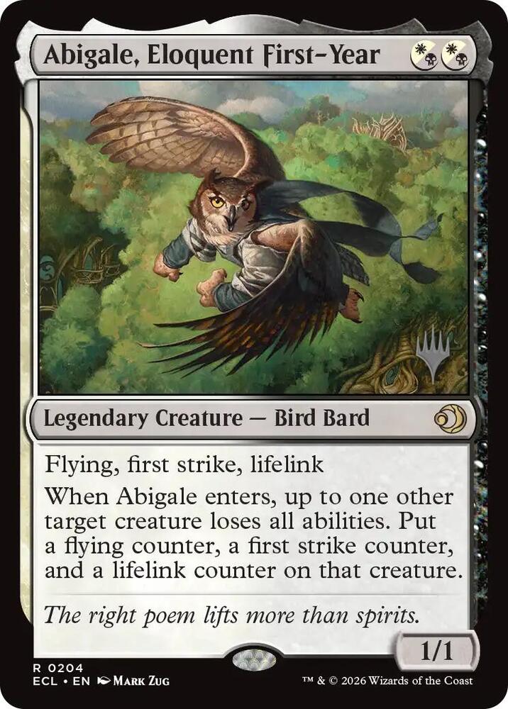 Abigale, Eloquent First-Year
