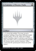A Container of Booster Packs