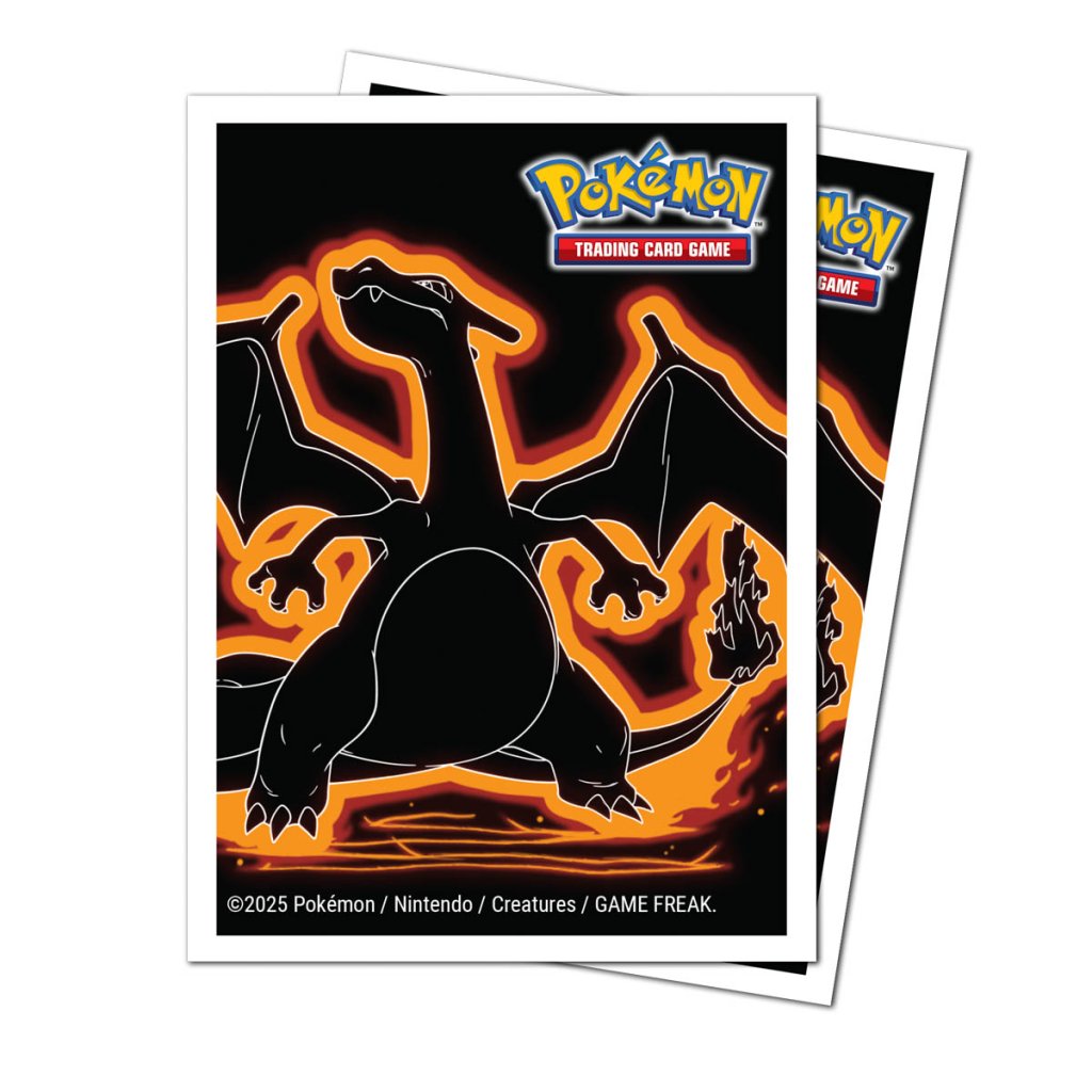 Pokemon Neon Kanto 105ct APEX  Deck Protector Sleeves Charizard