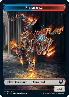 Elemental (2) // Emblem - Lukka, Wayward Bonder Double-sided Token (8)