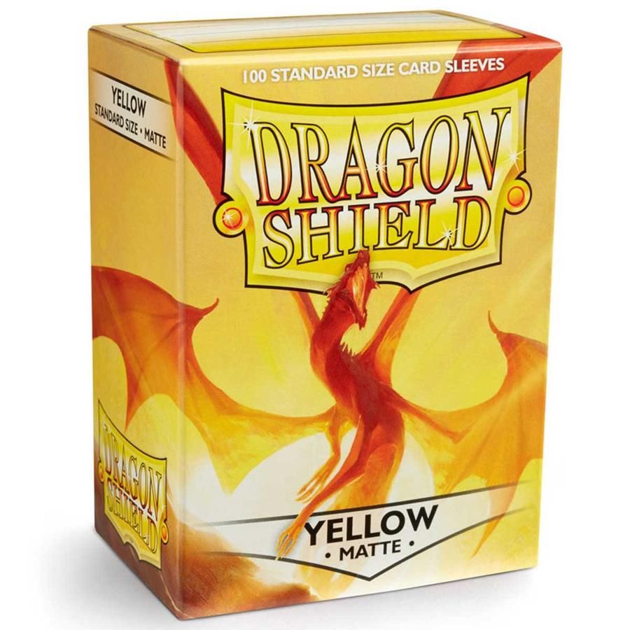Dragon Shield Standard Card Sleeves - Box 100 - Yellow MATTE