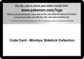 Code Card - Mimikyu Sidekick Collection