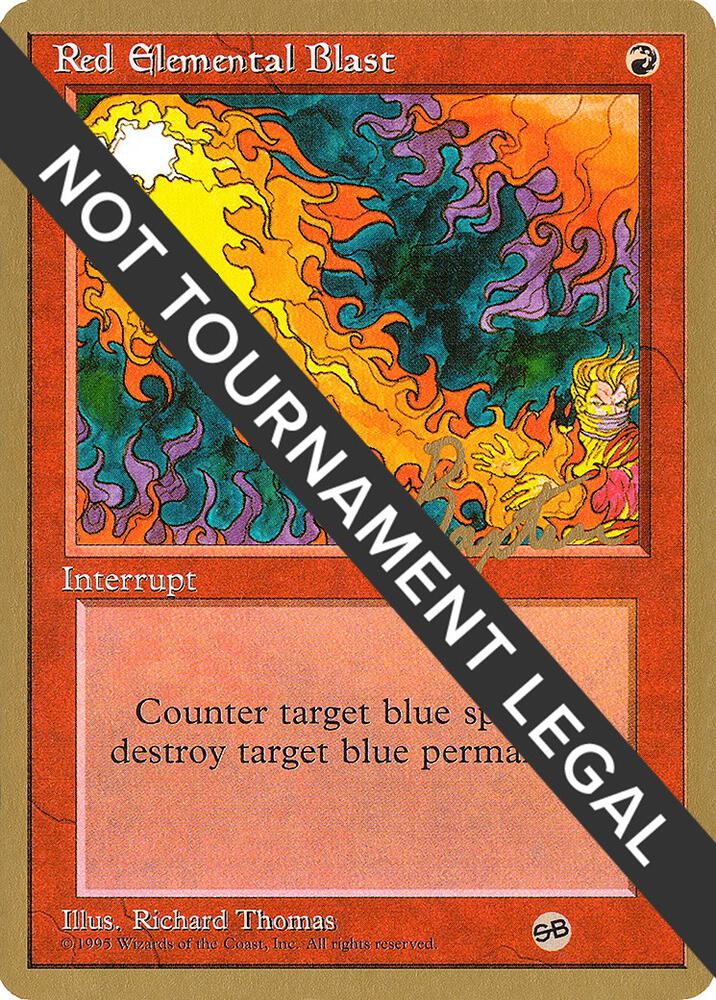 Red Elemental Blast - 1996 George Baxter (4ED) (SB)