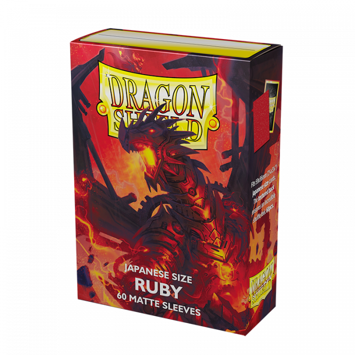 Dragon Shield Japanese Card Sleeves - Box 60 - Ruby Matte