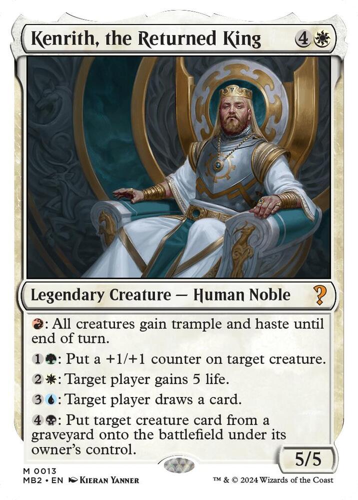 Kenrith, the Returned King (White Border)