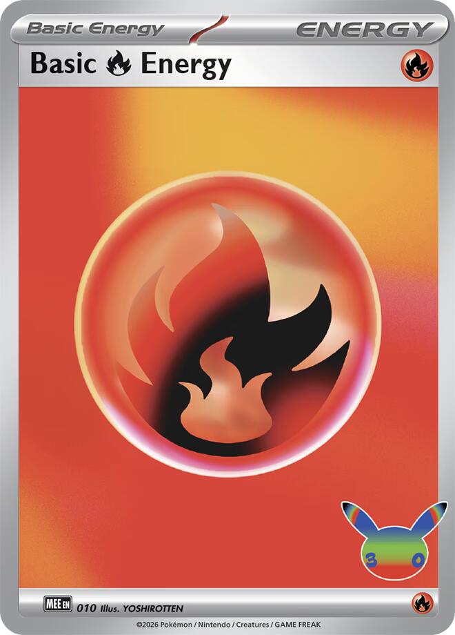 Basic Fire Energy - 010 (30th Celebration) [MEE: Mega Evolution Energies]