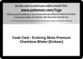 Code Card - Evolving Skies Premium Checklane Blister [Emboar]