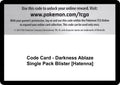 Code Card - Darkness Ablaze Single Pack Blister [Hatenna]