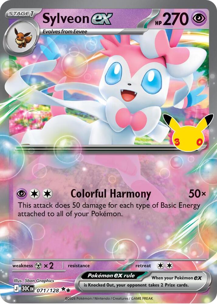Sylveon ex - 071/128 [ME: 30th Celebration]