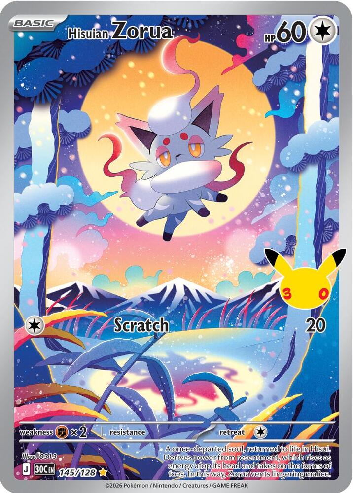 Hisuian Zorua - 145/128 [ME: 30th Celebration]