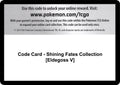 Code Card - Shining Fates Collection [Eldegoss V]