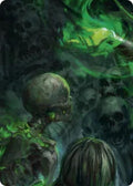 Malice, Domina of the Dead // Levia, Shadowborn Abomination Double Sided Art Card (Middle Left) [GEM Pack 6]