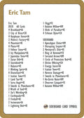 1996 Eric Tam Decklist Card