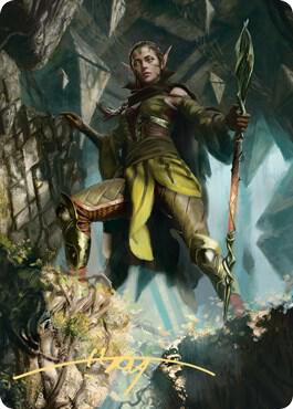 Nissa of Shadowed Boughs Art Card (5/81) (Gold-Stamped Signature)