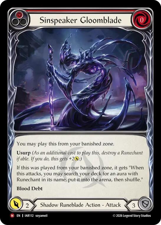 Sinspeaker Gloomblade [Usurp the Shadow Throne]