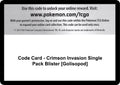Code Card - Crimson Invasion Single Pack Blister [Golisopod]