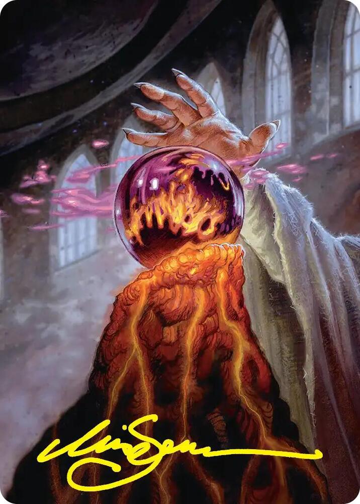 Palantír of Orthanc Art Card (Gold-Stamped Signature)