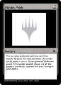 Playtest Wish