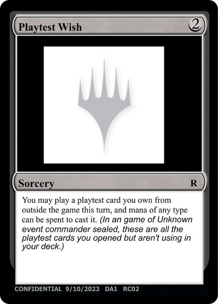 Playtest Wish