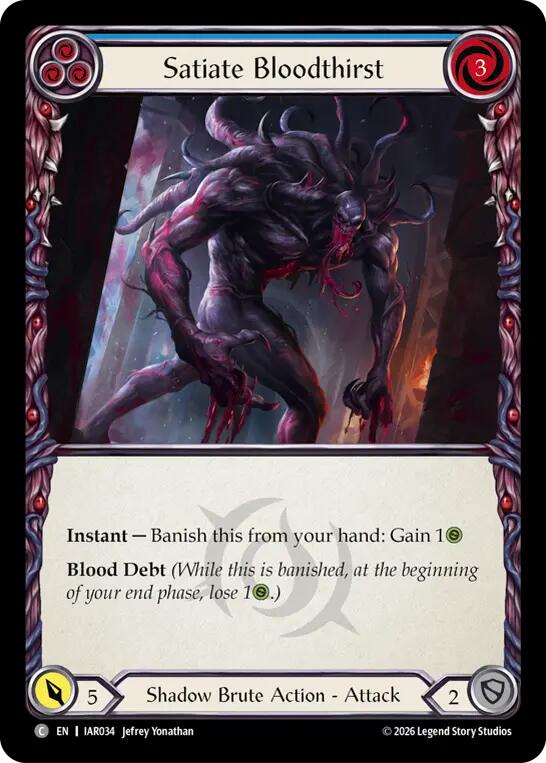 Satiate Bloodthirst (Blue) [Usurp the Shadow Throne]