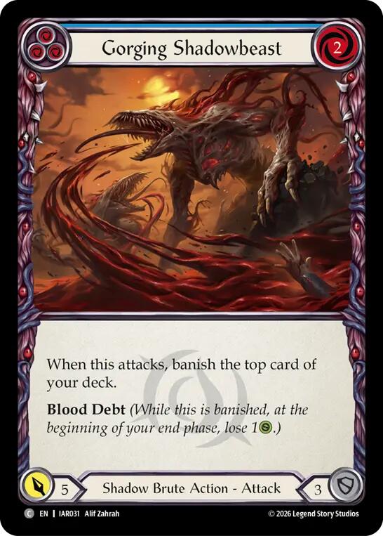 Gorging Shadowbeast (Blue) [Usurp the Shadow Throne]
