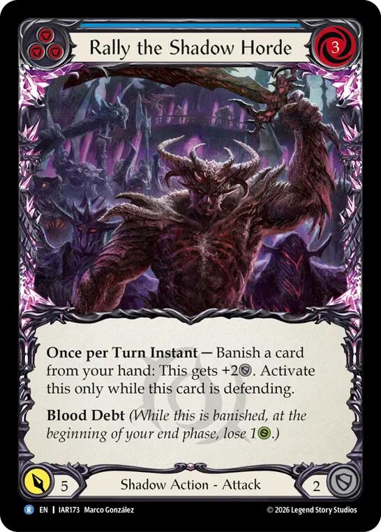 Rally the Shadow Horde (Blue) [Usurp the Shadow Throne]