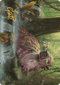 Basking Capybara Art Card (Gold-Stamped Signature)
