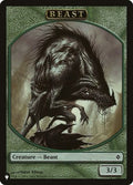 Beast // Emblem - Liliana, Defiant Necromancer Double-Sided Token