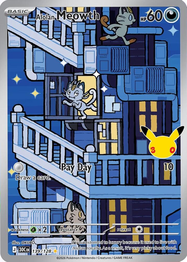 Alolan Meowth - 139/128 [ME: 30th Celebration]