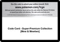 Code Card - Super-Premium Collection [Mew & Mewtwo]