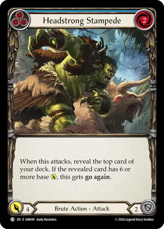 Headstrong Stampede (Blue) [Usurp the Shadow Throne]
