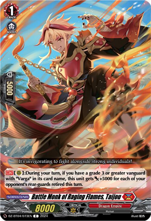 Battle Monk of Raging Flames, Taijou (DZ-BT04/073EN) [Destined Showdown]