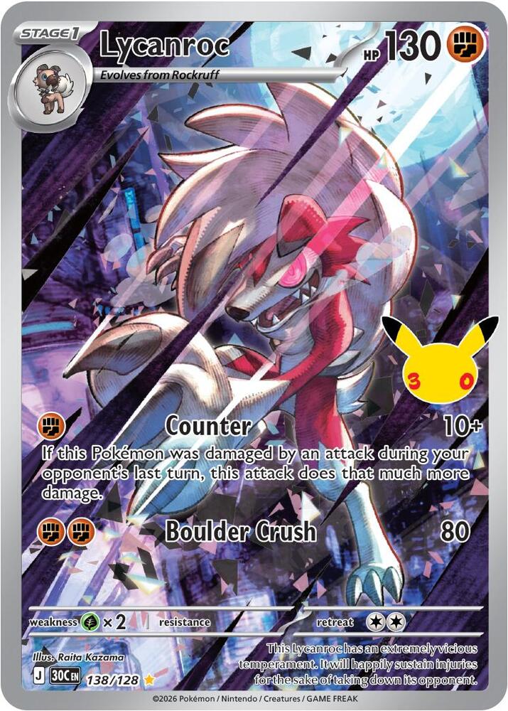 Lycanroc - 138/128 [ME: 30th Celebration]
