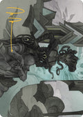 Vraska Joins Up Art Card (Gold-Stamped Signature)