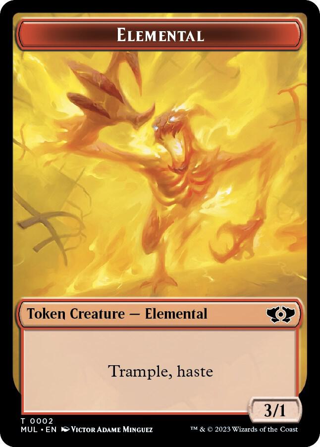 Elemental (0002) // Spirit (0014) Double-Sided Token