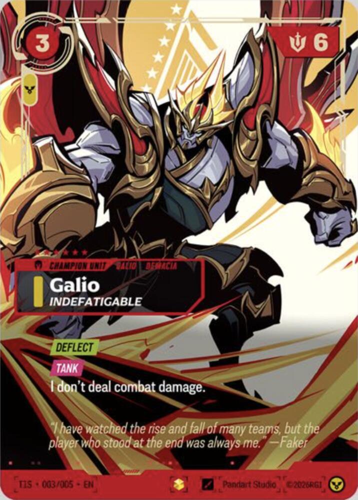 Galio, Indefatigable (T1 Worlds Champion Signature Edition Bundle) [Riftbound Promotional Cards]