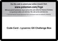 Code Card - Lycanroc GX Challenge Box