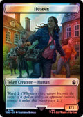 Human (0038) // Clue (0055) Double-Sided Token (Surge Foil)