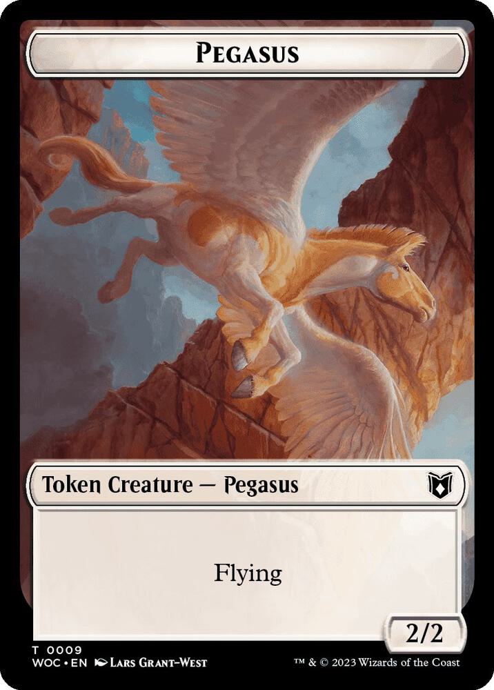 Pegasus // Saproling Double-Sided Token [Commander: Wilds of Eldraine]